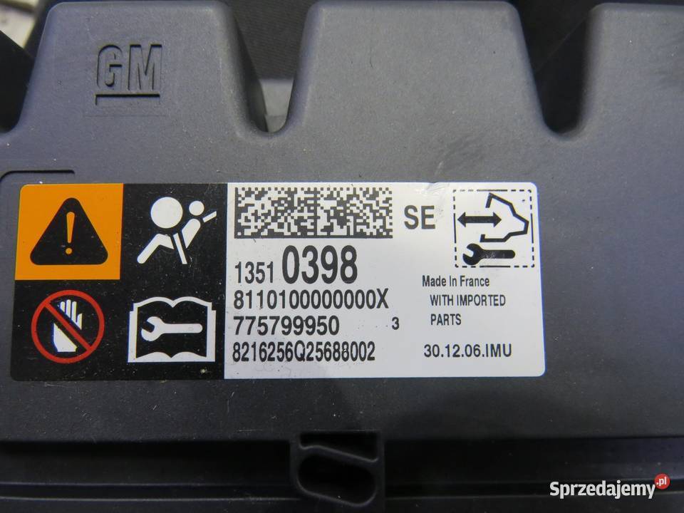 SENSOR AIR BAG AIRBAG OPEL ASTRA V K 13510398 Komputery