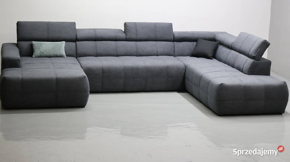 TNH WIelkie U regulowane zagłówki popielaty