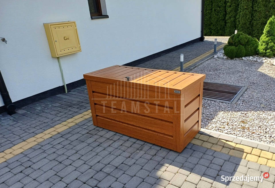 Skrzynia ogrodowa metalowa kufer 150x60x70 złoty sprzedam