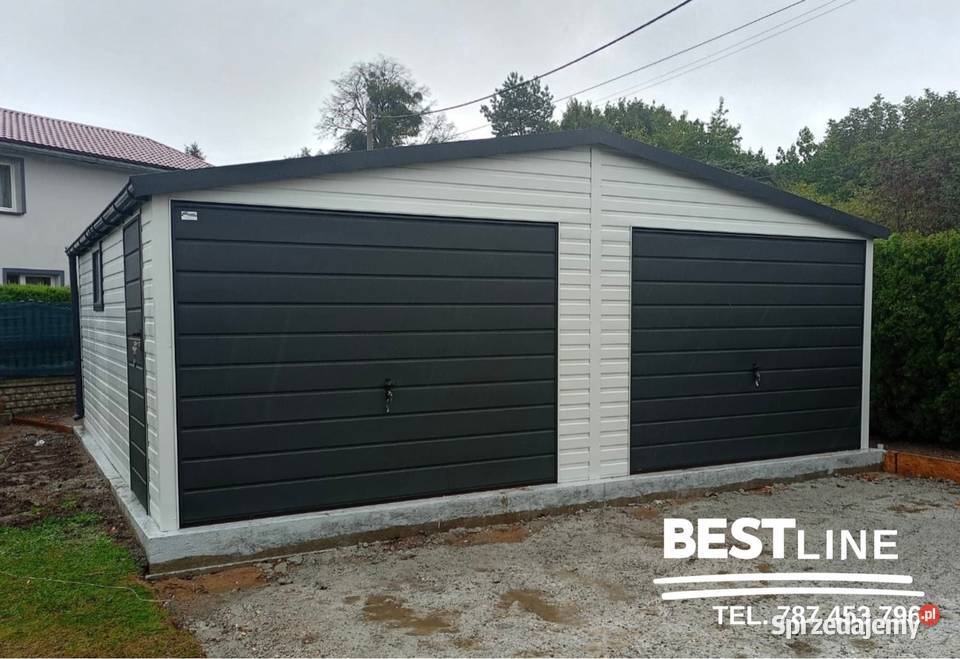 Garaż 7x6 poziomy panel RAL 9010 RAL 7016 Jasło