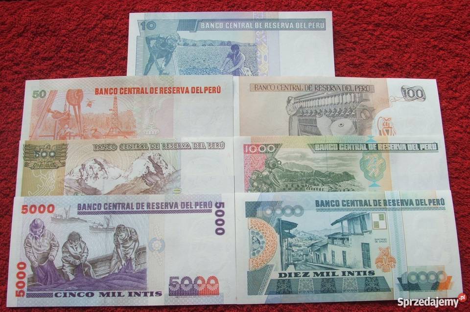 PERU Kolekcjonerskie Banknoty Zestaw 7 sztuk UNC Katowice