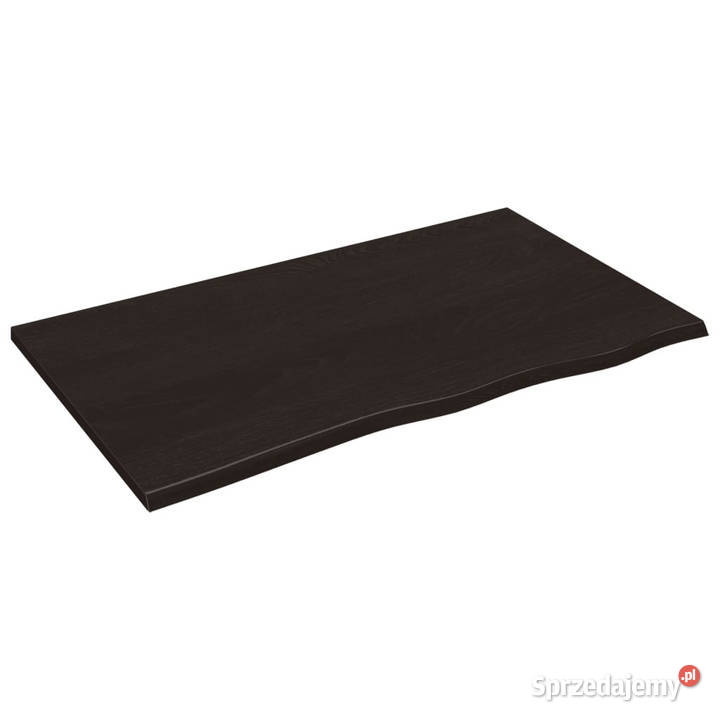 Blat stołu ciemnobrązowy 100x60x2 lite drewno Warszawa