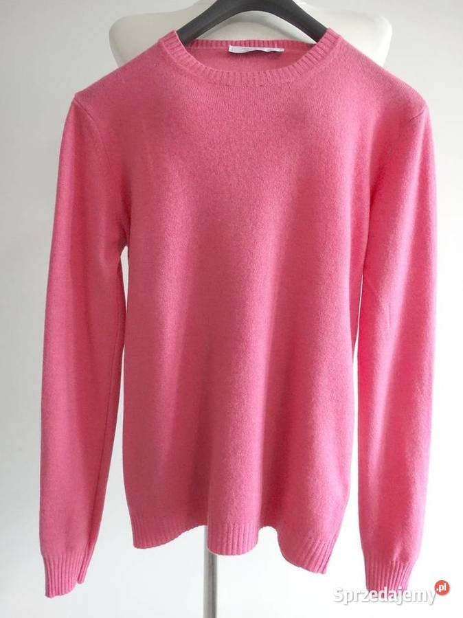 Sweter Kaszmirowy Kaszmir Wełna Różowy Crew Neck Wkładane przez głowę  Swetry i golfy podlaskie Łomża