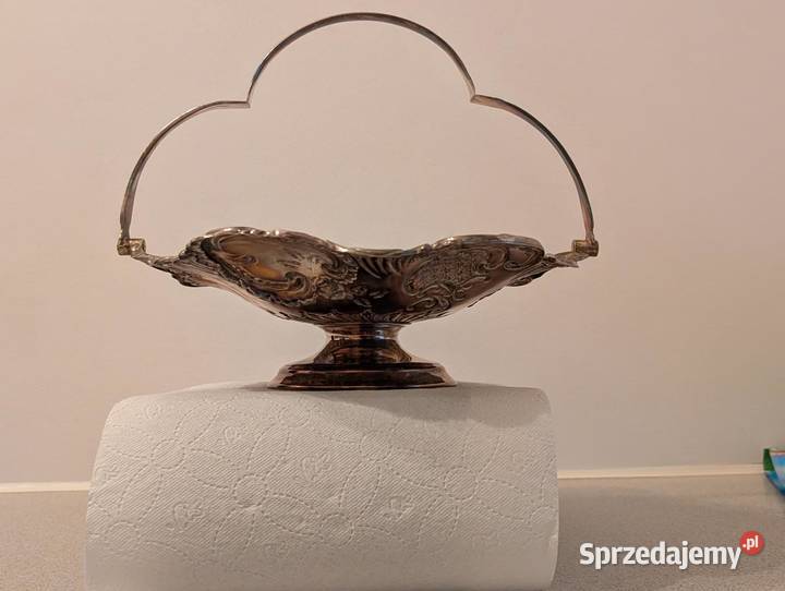 Kosz na owoce Mappin Webb z XIX wieku srebrzony Piła sprzedam