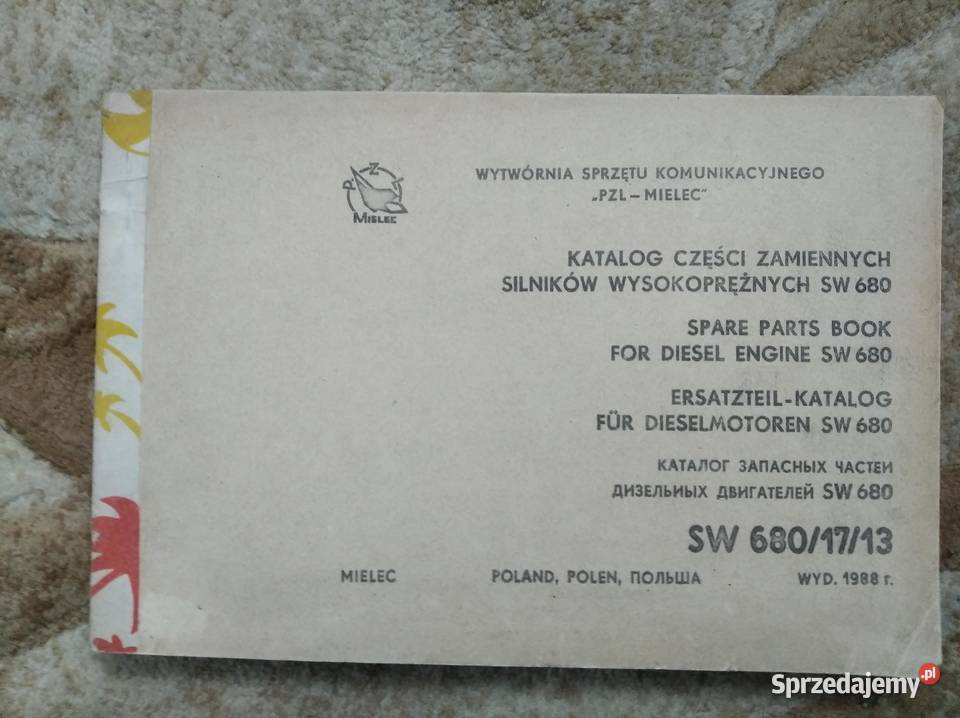Katalog części silników wysokoprężnych SW sprzedam