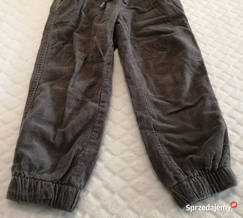 Spodnie sztruksowe grafitowy 98104 Pepco Odzież