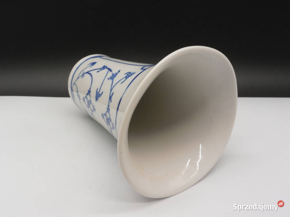 Wazon Jger Eisenberg wzór słomkowy Blau Saks Porcelana i szkło wielkopolskie sprzedam