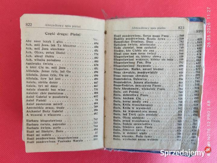 Skarbiec modlitw i pieśni wyd 3 Katowice 1948 r