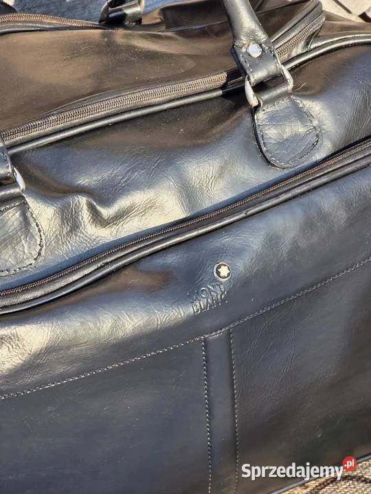 Czarna Torba Podróżna XXL Montblanc Vintage Lata Warszawa