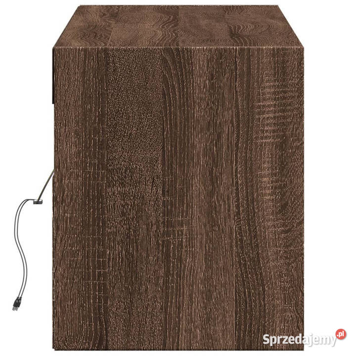 Ścienna szafka TV z LED brązowy dąb 140x31x38 Warszawa