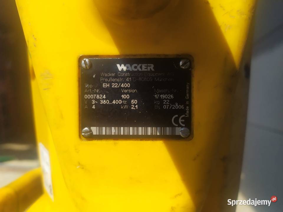 Młot wyburzeniowy Wacker EH22 400V Elektryczne sprzedam