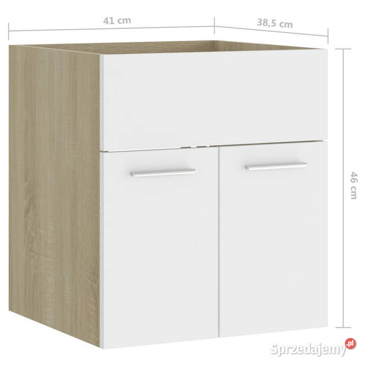 Szafka pod umywalkę biel i dąb sonoma 41x385x46 Warszawa