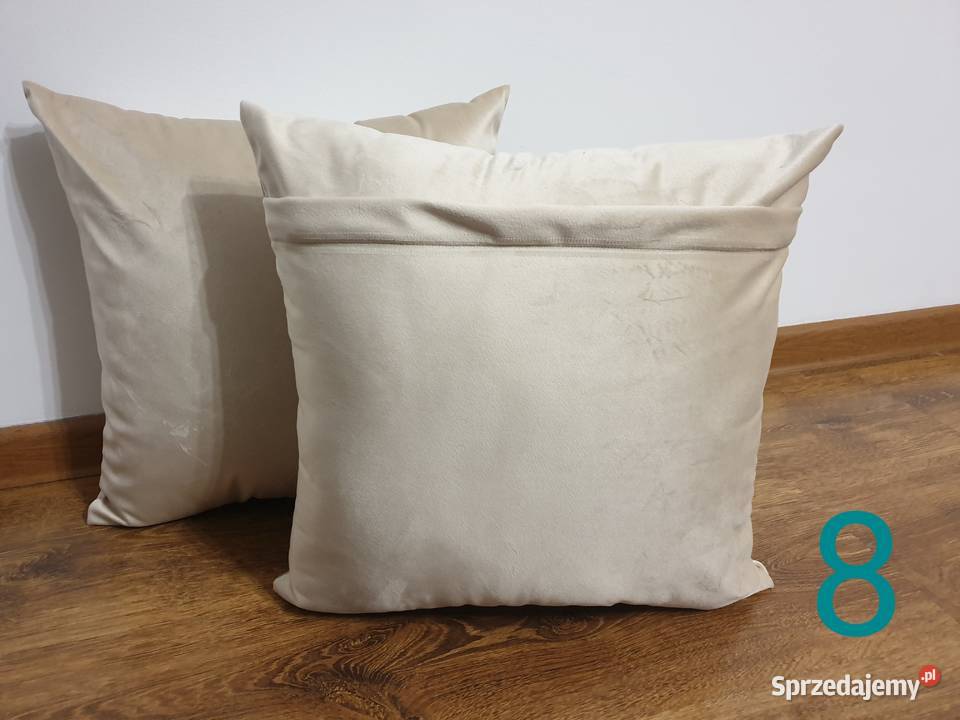 Poszewki na poduszki 40x40 WELWET welur beż Kępno