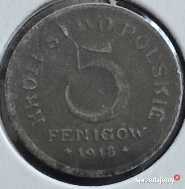 5 Fenigów Królestwo Polskie 1918 r 1