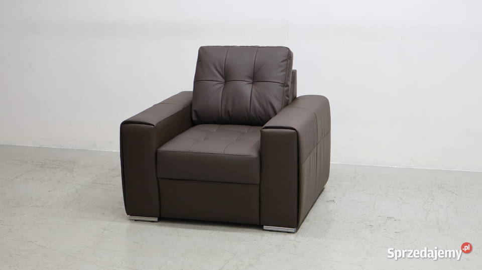 FOTEL SKÓRA naturalna 1006 brązowa skóra Madras 100cm wielkopolskie Poznań