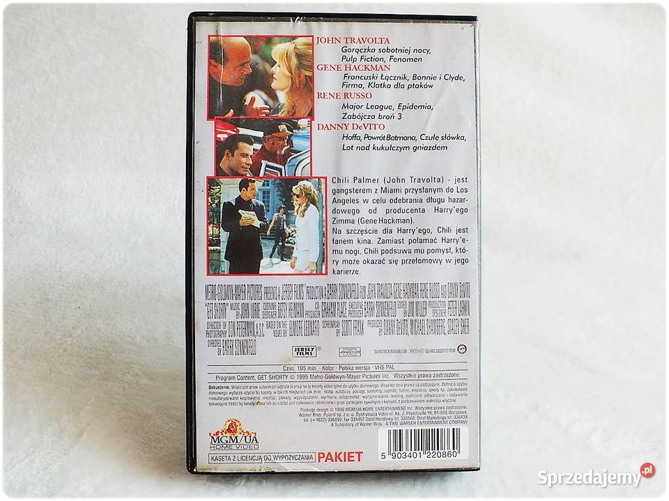 Oryginalne Puste Pudełko kasecie VHS z filmem