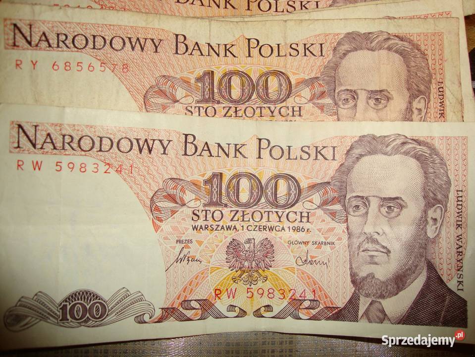 banknot  100 zł Waryński   z  01.12.1986