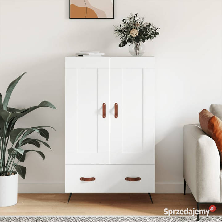 Wysoka szafka biała 695x31x115 materiał Warszawa