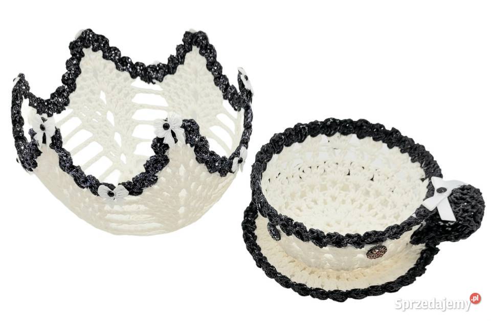 Zestaw miseczka z filiżanką ręcznie wykonane inny kolor