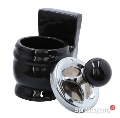 Czarna Popielniczka Ceramiczna w Kształcie Pozostałe Pozostałe Ostrowy nad Okszą sprzedam