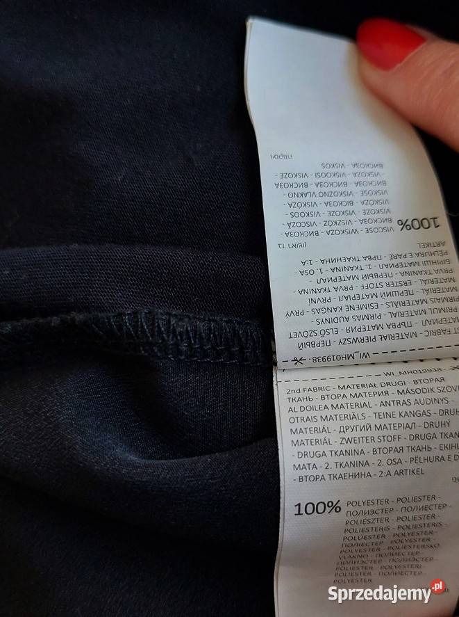 Tshirt bluzka czarna S 36 Mohito kropki Nowa z Warszawa