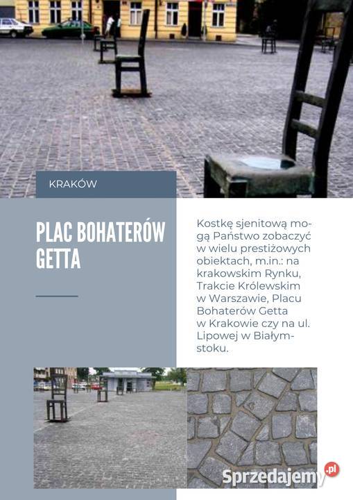 Kostka brukowa Sjenit ciemno szara łupana 8x11x5 Przedborowa sprzedam