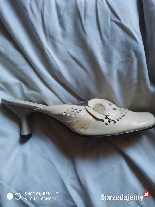 Buty damskie brązowy/beżowy Półbuty Łańcut
