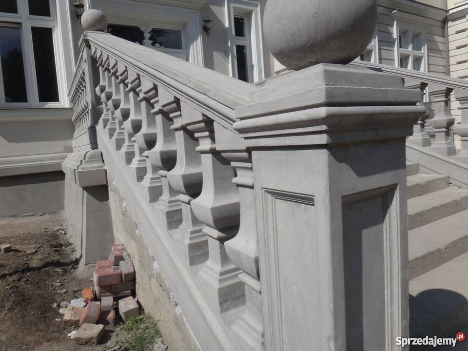 TRALKI betonowe balustrady kule poręcze