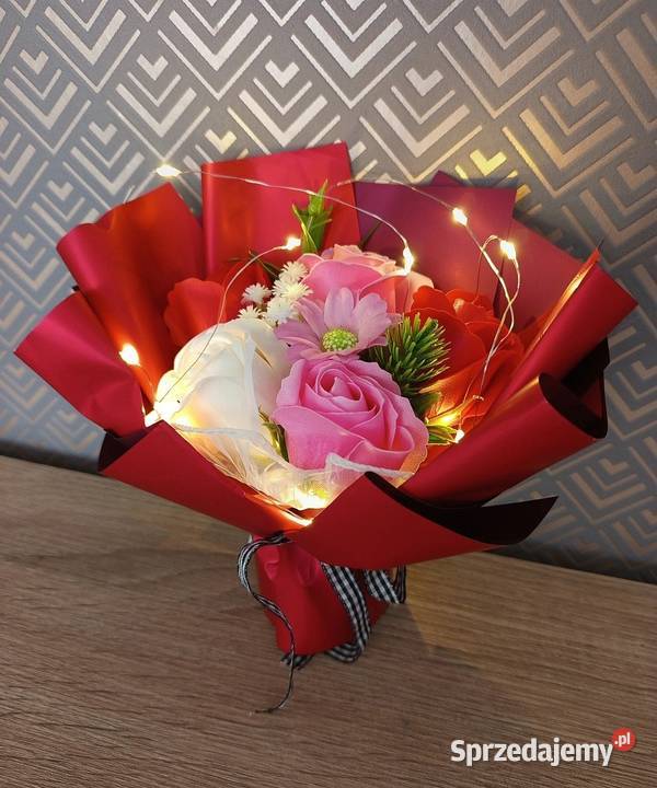 Bukiet kwiatów prezent LED Legnica