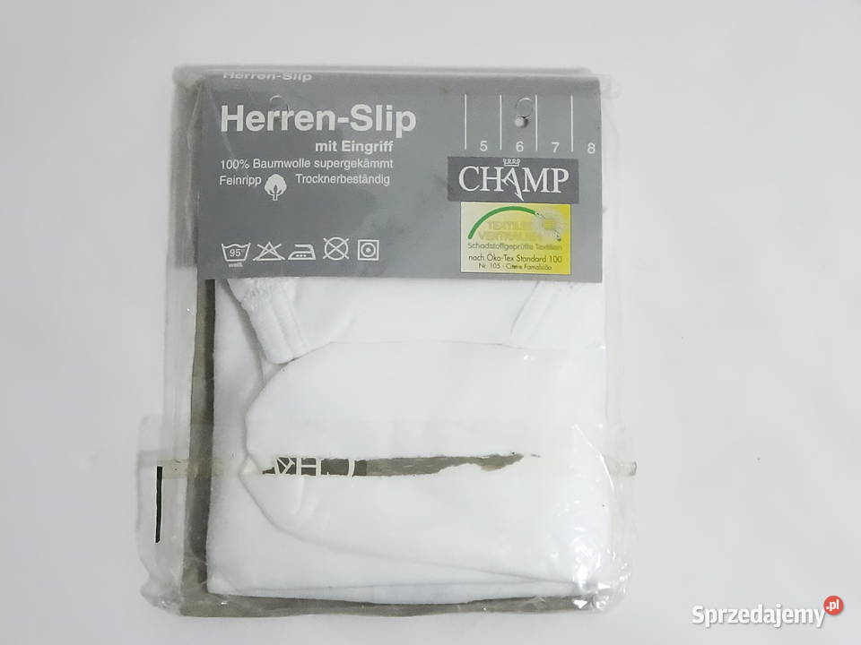 Męskie slipy CHAMP 100 bawełna rozmiar 6 M Rozmiar M lubelskie