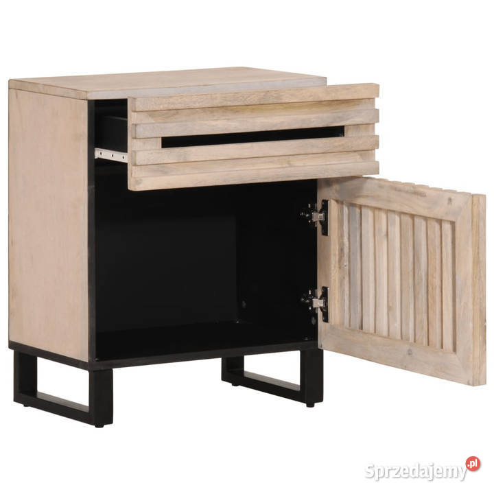 Szafka nocna biała 50x34x60 lite drewno mango Warszawa sprzedam