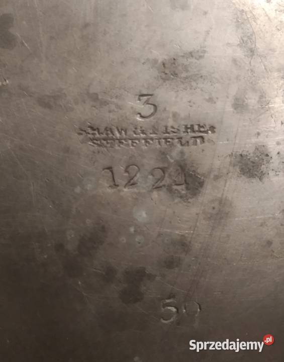Stary czajniki Tepot Sheffield Pewter Shaw Antyki Czyżew