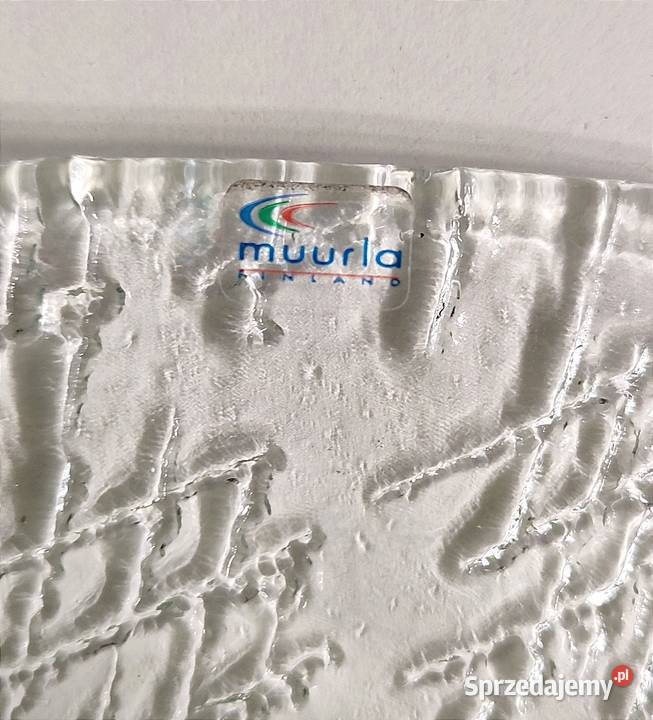 Finlandia szkło artystyczne MUURLA świecznik przezroczysty Jasień