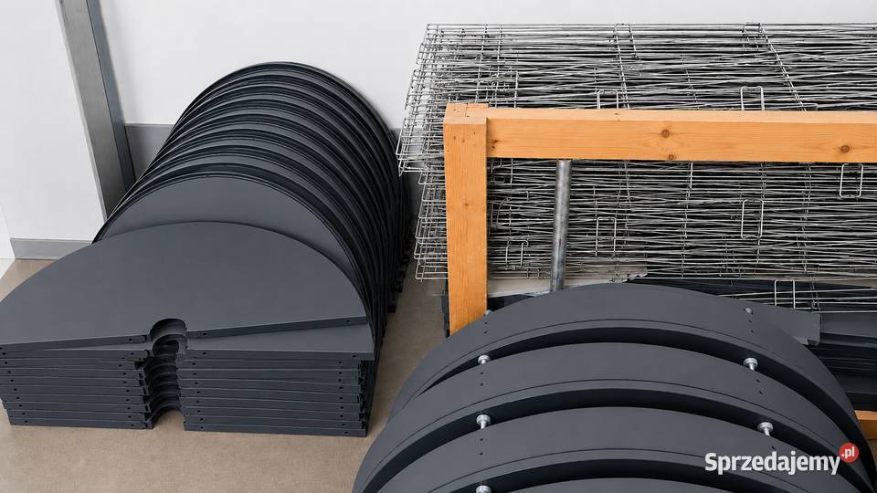Regały sklepowe metalowe grafitowe używane Szczecin