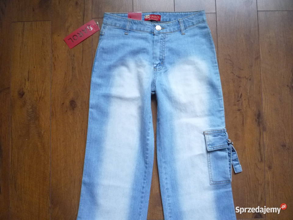Nowe Sarol 34XS Spodnie jeansowe rozszerzane Bez wzoru Spodnie zachodniopomorskie Szczecin