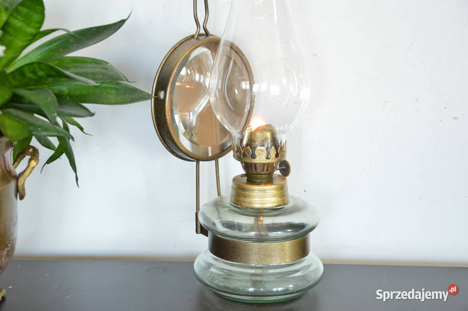 lampa naftowa stara wisząca stojąca z lusterkiem Jastrzębie-Zdrój