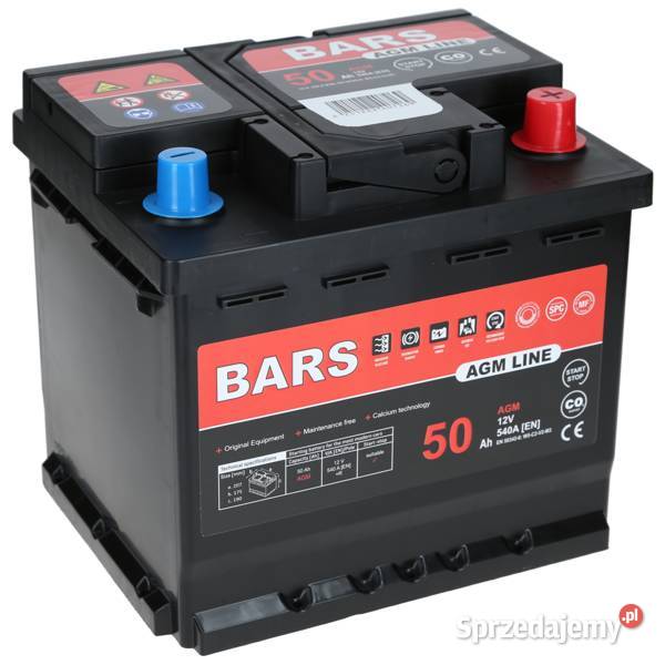 Akumulator Bars AGM LINE 12V 50Ah 540A L1 P