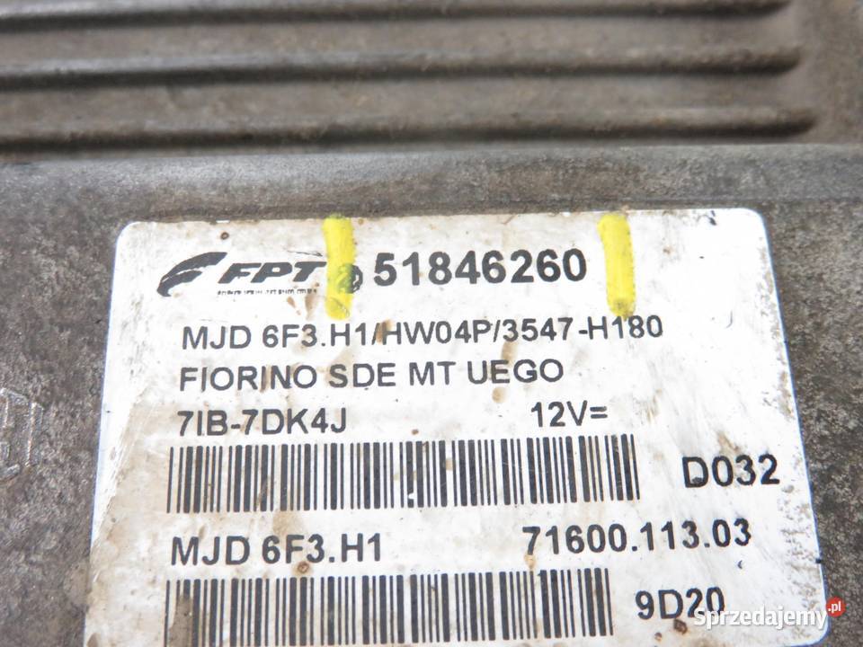 STEROWNIK FIAT FIORINO III 13 D 51846260 osobowe