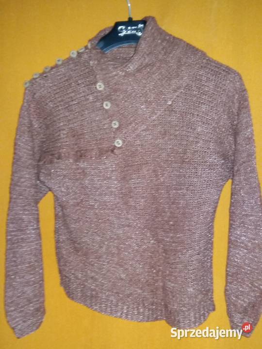 Sweter wełniany ręcznie robiony na Rozmiar 38(M) Łódź sprzedam
