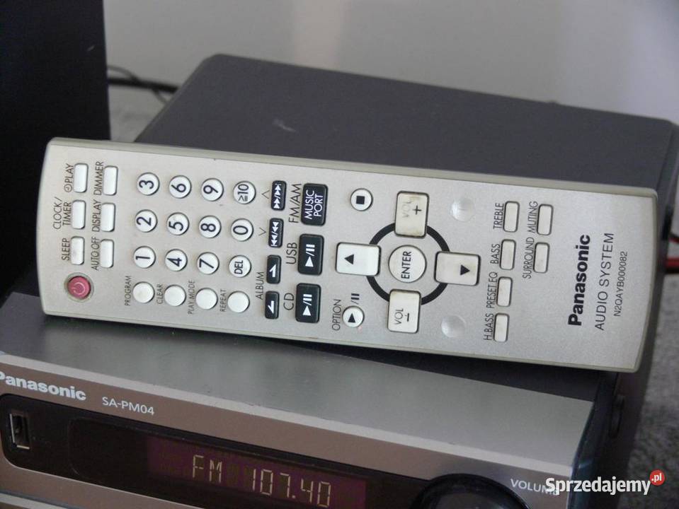 Wieża Panasonic SAPM04 pil USB mp3 CD kolumny Jasło