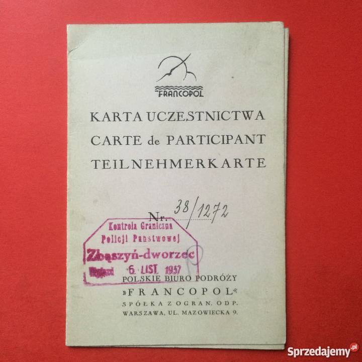 860 Karta Uczestnictwa w Wycieczce zachodniopomorskie Szczecin