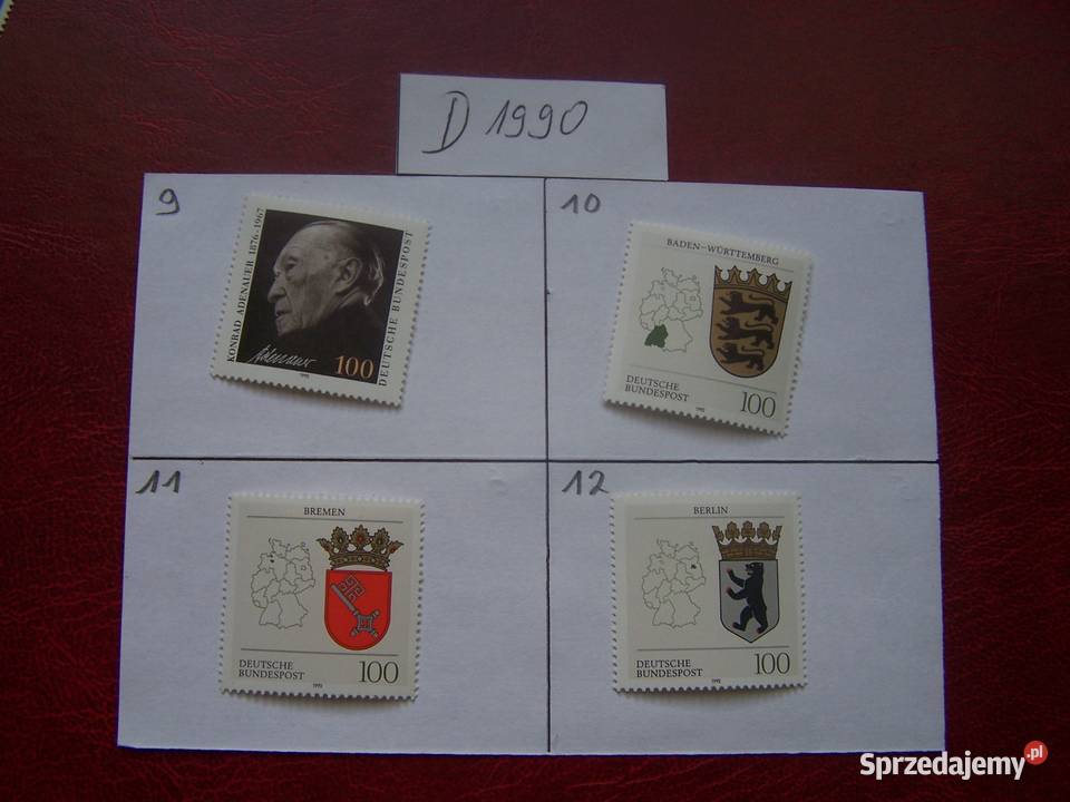 Niemcy 1990 MNH Znaczki z roczników WYBIERAJ Tychy