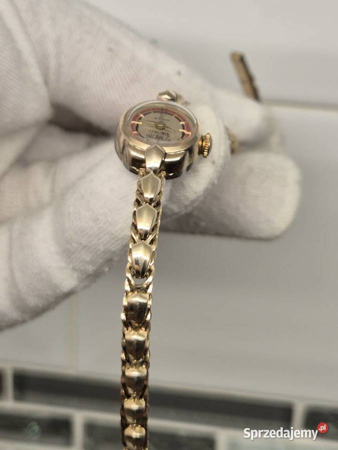 Piękny biżuteryjny zegarek vintageBischoff Au20 śląskie Chorzów