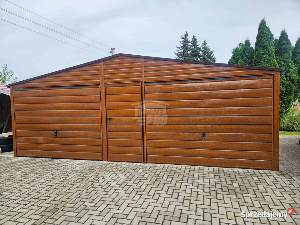 Garaż blaszany 7x6 Brama drzwi okno Dach GP598 Grudziądz