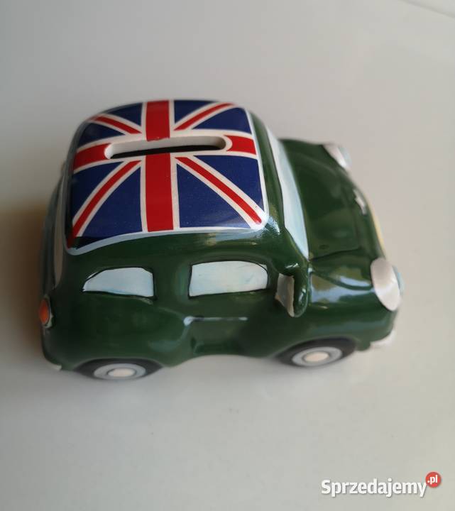 Skarbonka ceramiczna Mini Cooper vintage Porcelana i szkło Toruń