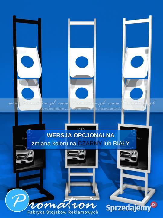Metalowy stojak reklamowy na foldery reklamowe Katowice