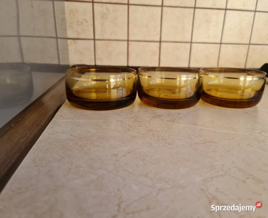 Szklane miseczki PRL Warszawa