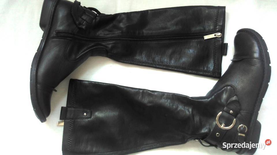 BUTY czarne KOZAKI damskie r 375 przejściowe
