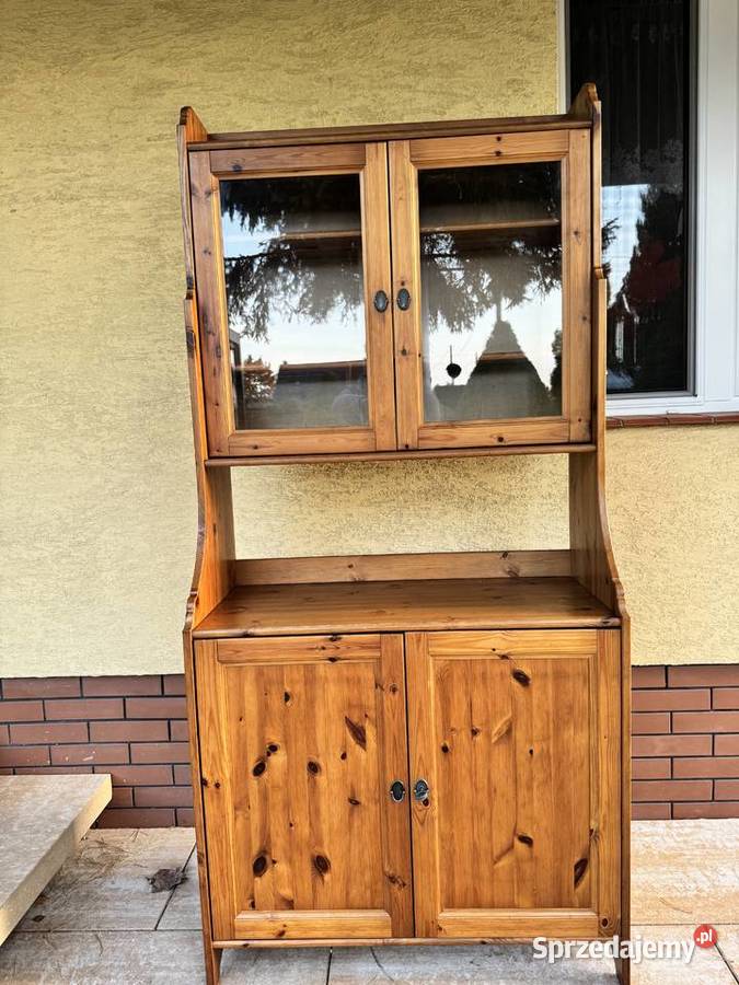 Kredens regał drewniany półki szafka Ikea