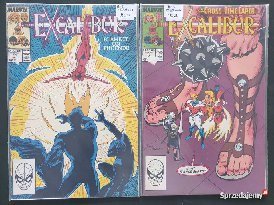 Excalibur 7 komiksów Marvel USA 1989 Gdynia